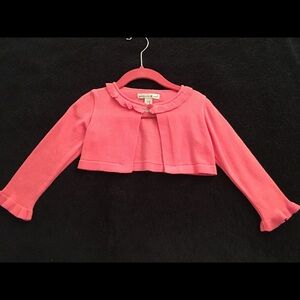 Maggie & Zoe Cardigan Shrug,Flutter Slv/Neck,18 mo